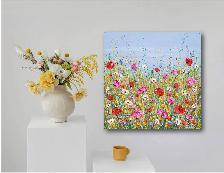 Original Impressionism Floral Painting by Olga Tkachyk