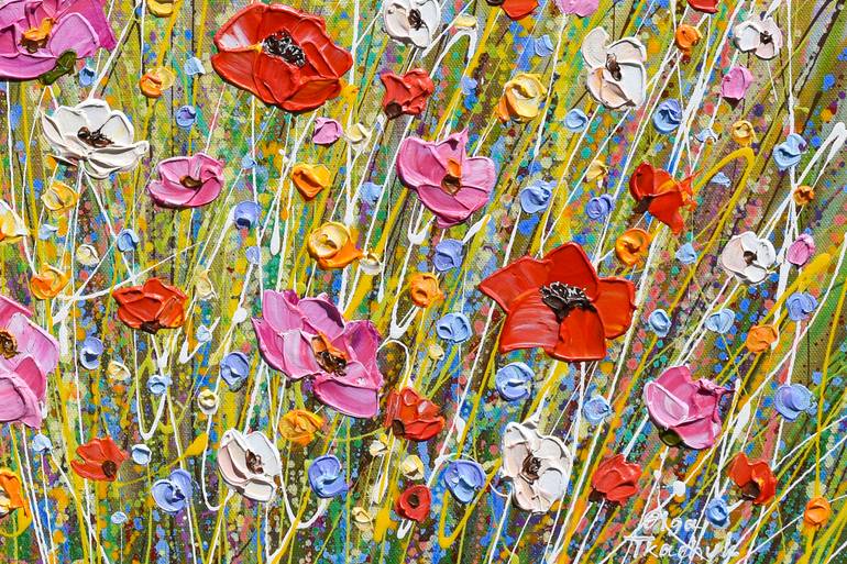 Original Impressionism Floral Painting by Olga Tkachyk