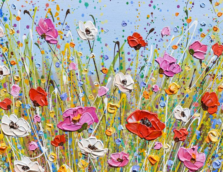 Original Impressionism Floral Painting by Olga Tkachyk