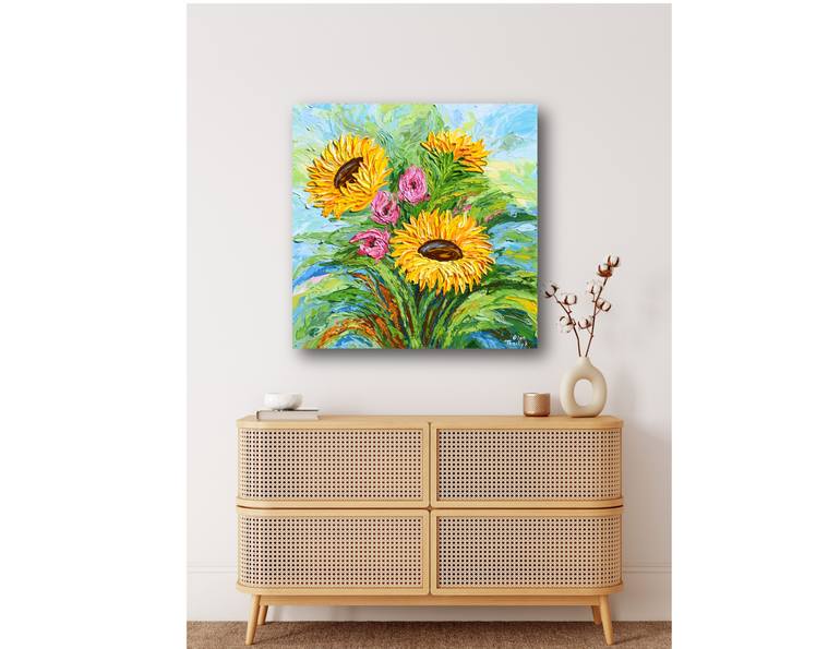 Original Impressionism Floral Painting by Olga Tkachyk