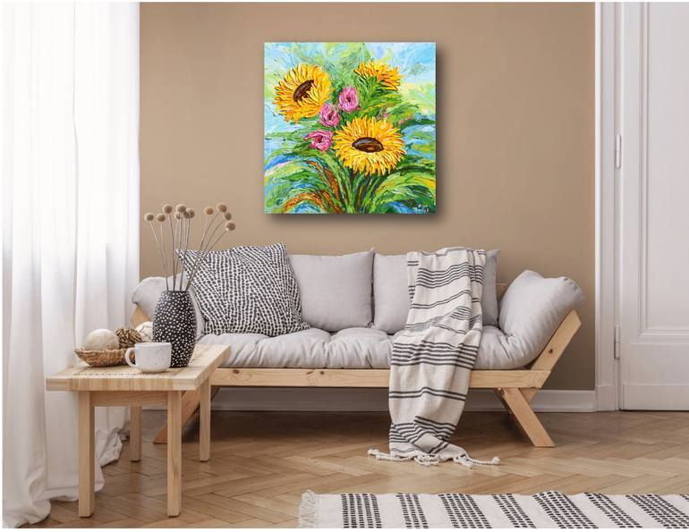 Original Impressionism Floral Painting by Olga Tkachyk