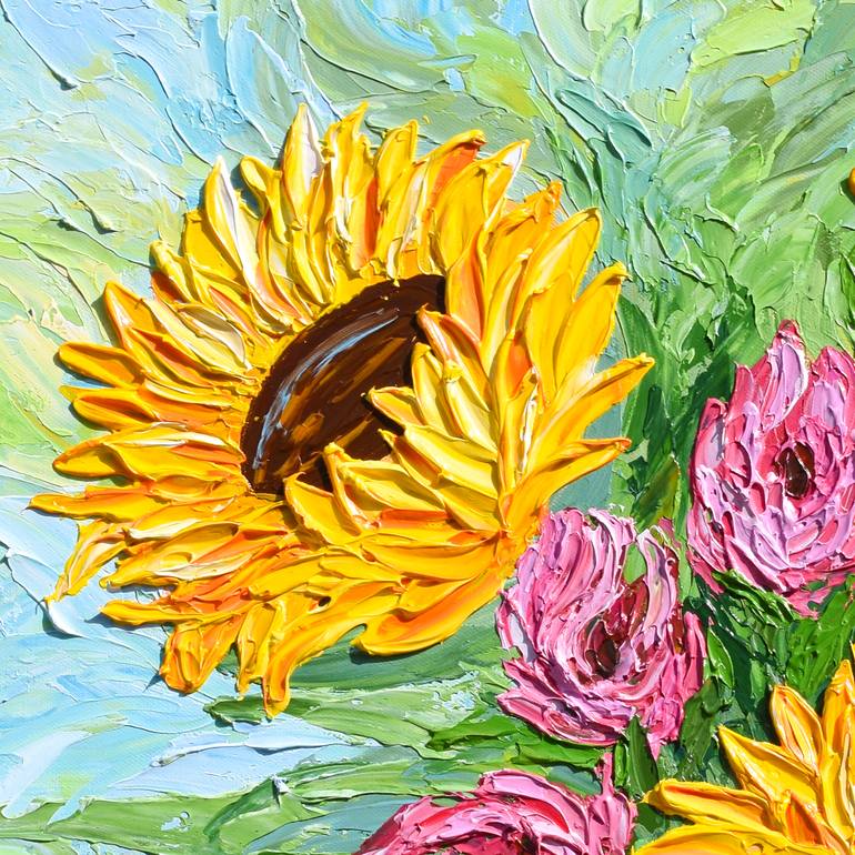 Original Impressionism Floral Painting by Olga Tkachyk