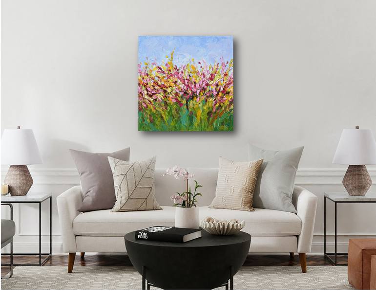 Original Impressionism Floral Painting by Olga Tkachyk