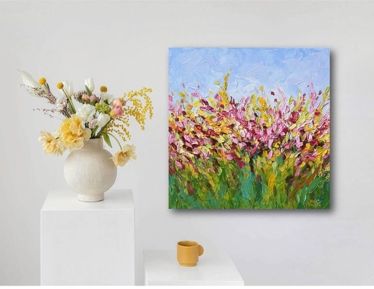 Original Impressionism Floral Painting by Olga Tkachyk