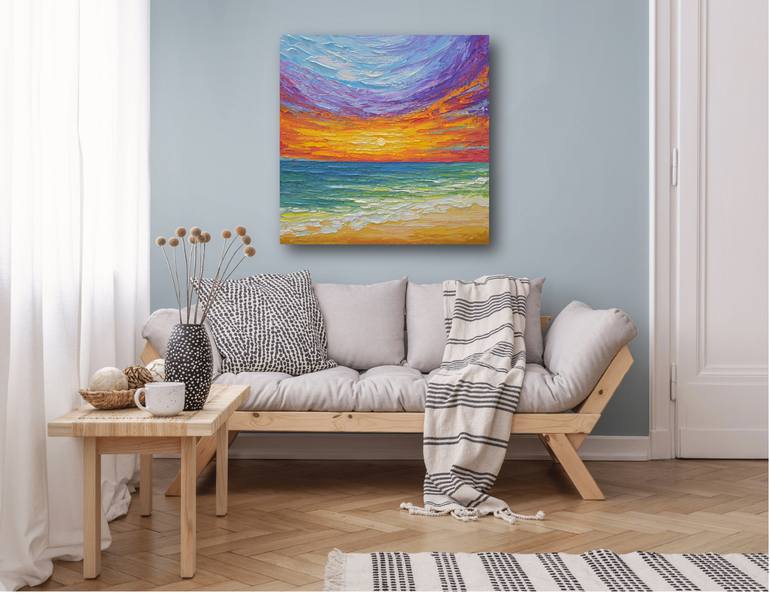 Original Impressionism Seascape Painting by Olga Tkachyk