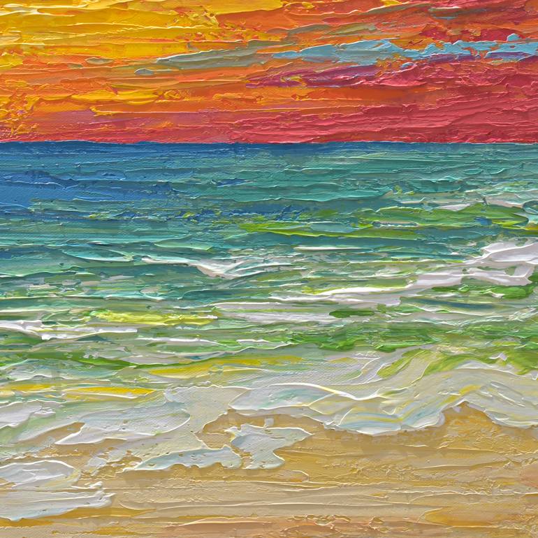 Original Impressionism Seascape Painting by Olga Tkachyk