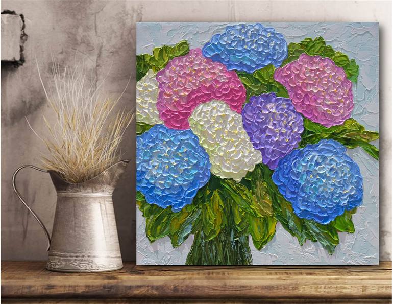 Original Abstract Floral Painting by Olga Tkachyk