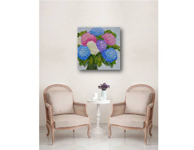 Original Abstract Floral Painting by Olga Tkachyk