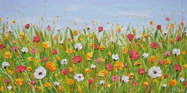 Original Abstract Floral Painting by Olga Tkachyk