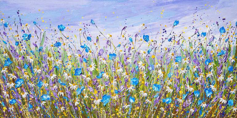 Daisy Dreams - Impasto Floral Painting Original Painting by olga tkachyk