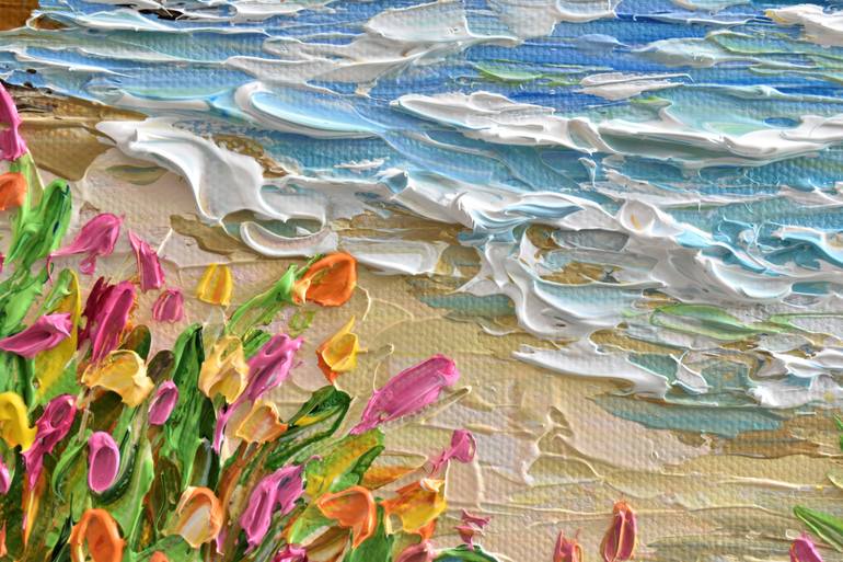 Original Fine Art Beach Painting by Olga Tkachyk