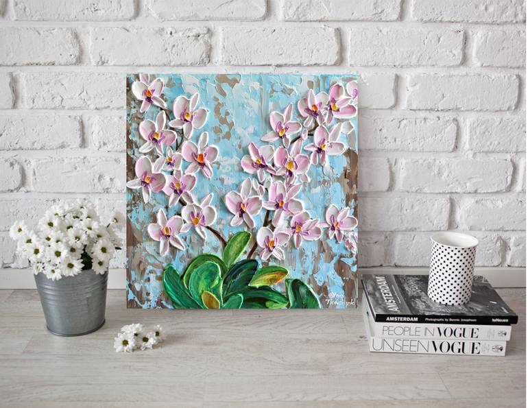 Original Impressionism Floral Painting by Olga Tkachyk