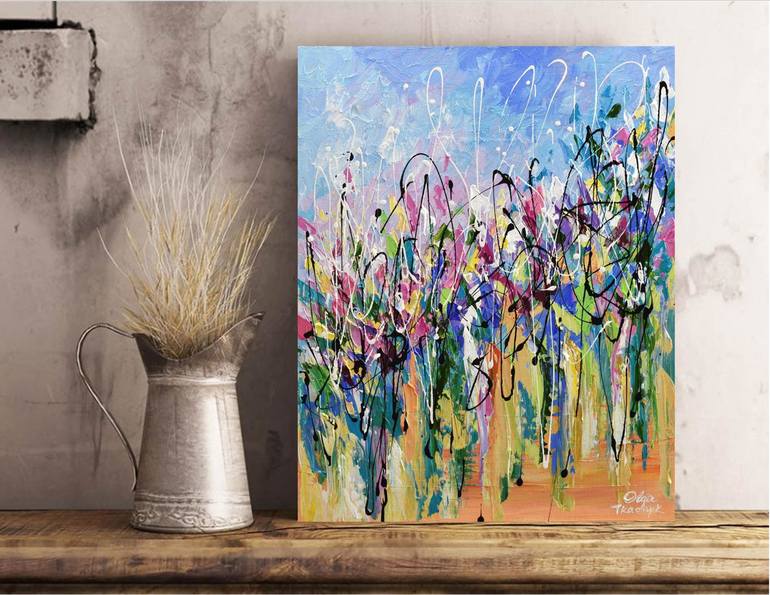 Original Impressionism Floral Painting by Olga Tkachyk