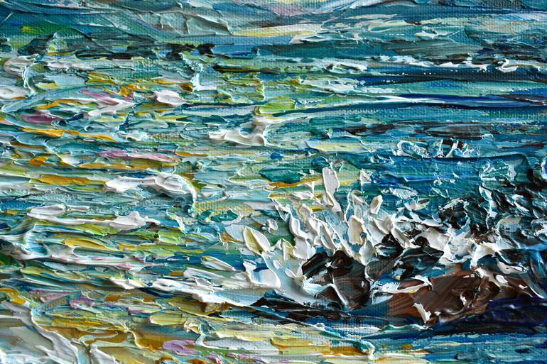 Original Impressionism Beach Painting by Olga Tkachyk