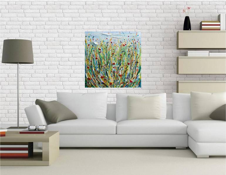 Original Abstract Floral Painting by Olga Tkachyk