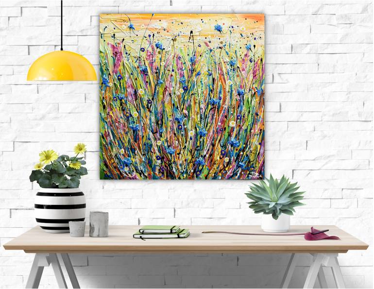 Original Abstract Floral Painting by Olga Tkachyk