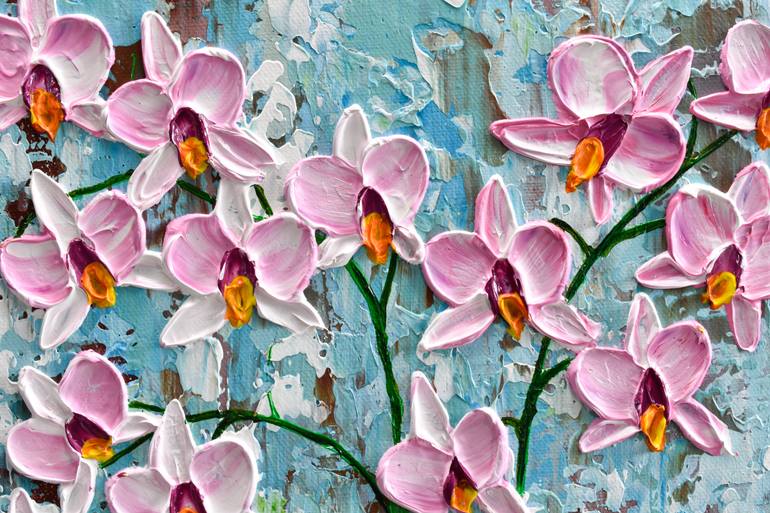 Original Impressionism Floral Painting by Olga Tkachyk