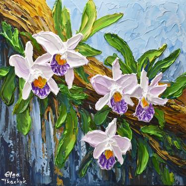 Original Fine Art Floral Paintings by Olga Tkachyk