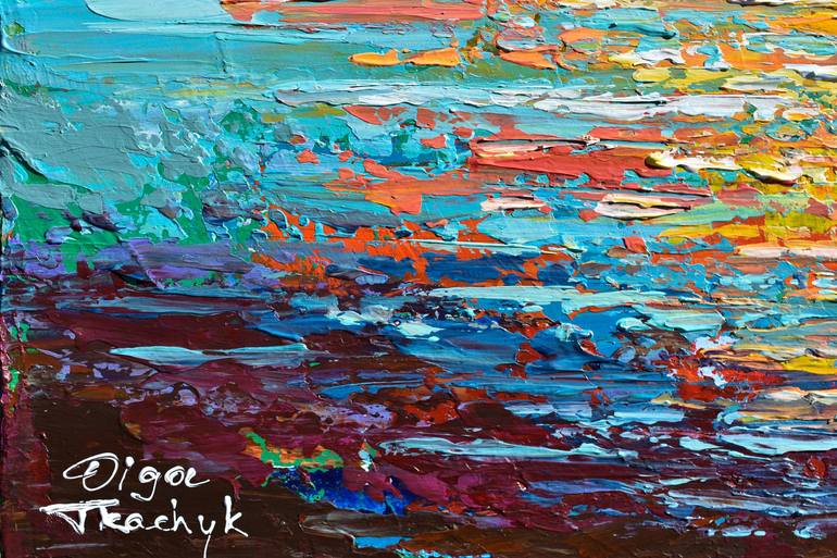 Original Impressionism Seascape Painting by Olga Tkachyk