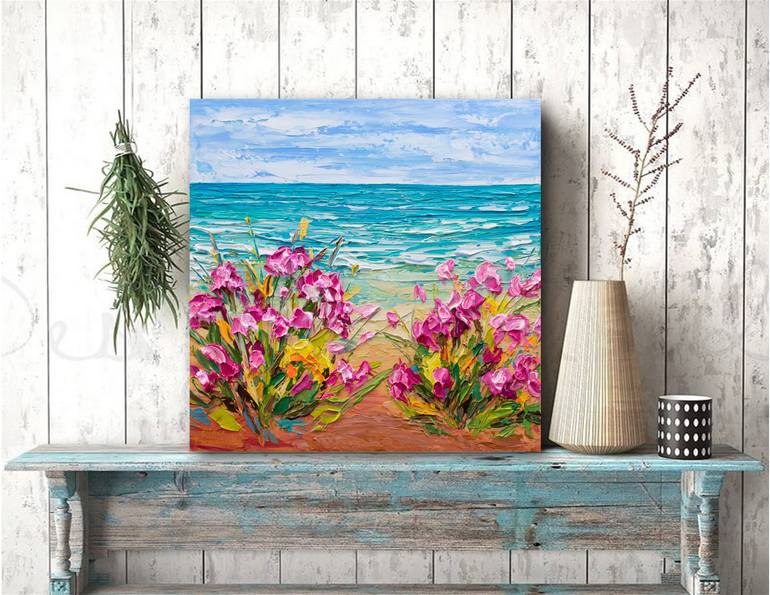 Original Impressionism Beach Painting by Olga Tkachyk