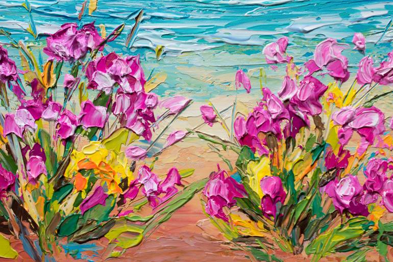 Original Impressionism Beach Painting by Olga Tkachyk