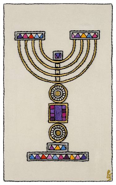 Colored Menorah - Limited Edition of 1 thumb
