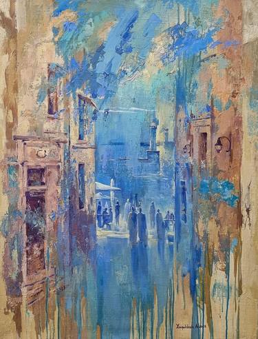 Original Architecture Painting by Natalia Yampolskaia