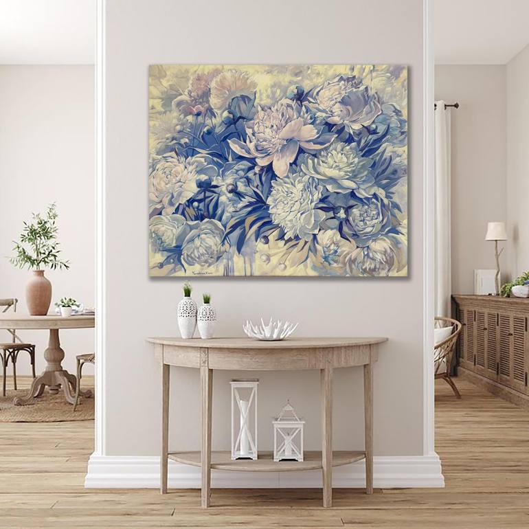 Original Impressionism Floral Painting by Natalia Yampolskaia