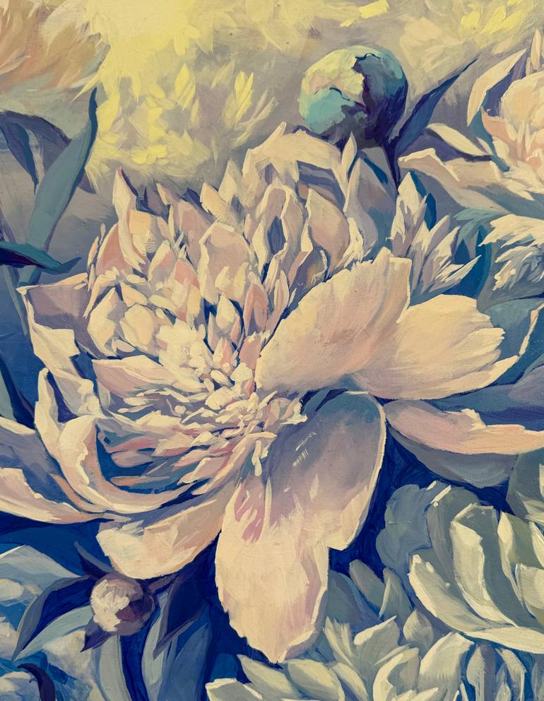 Original Impressionism Floral Painting by Natalia Yampolskaia