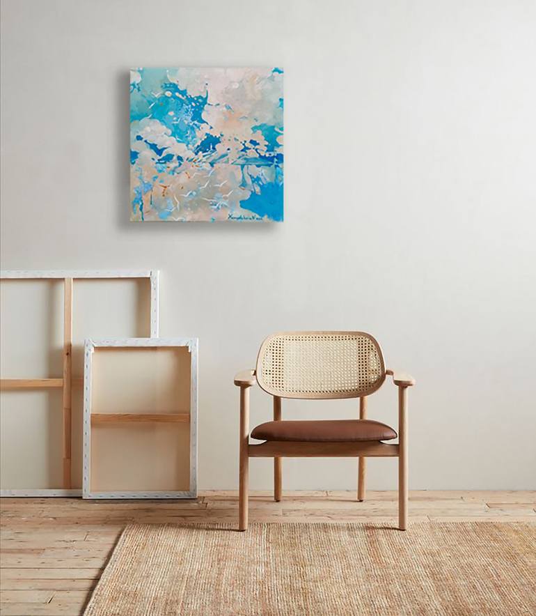 Original Abstract Seascape Painting by Natalia Yampolskaia