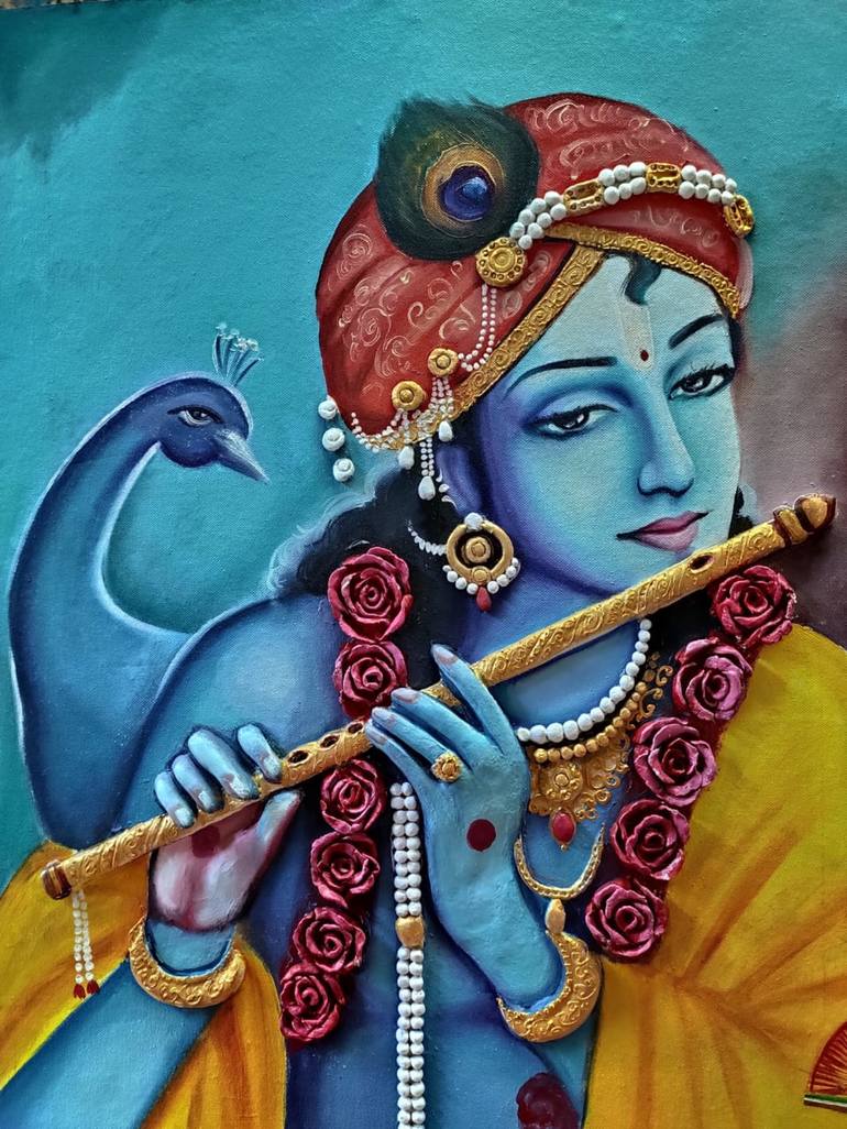 LORD KRISHNA Painting by Adorable Art | Saatchi Art