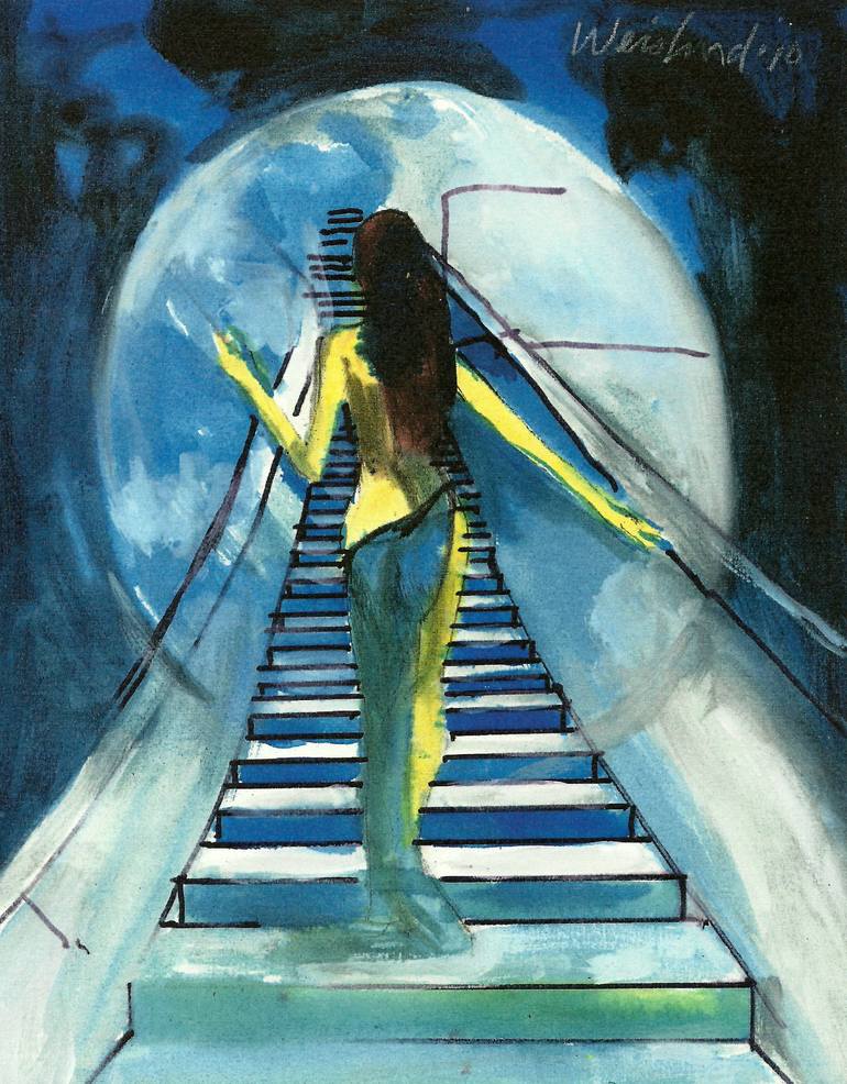 Stairway to Heaven Painting by Harry Weisburd | Saatchi Art
