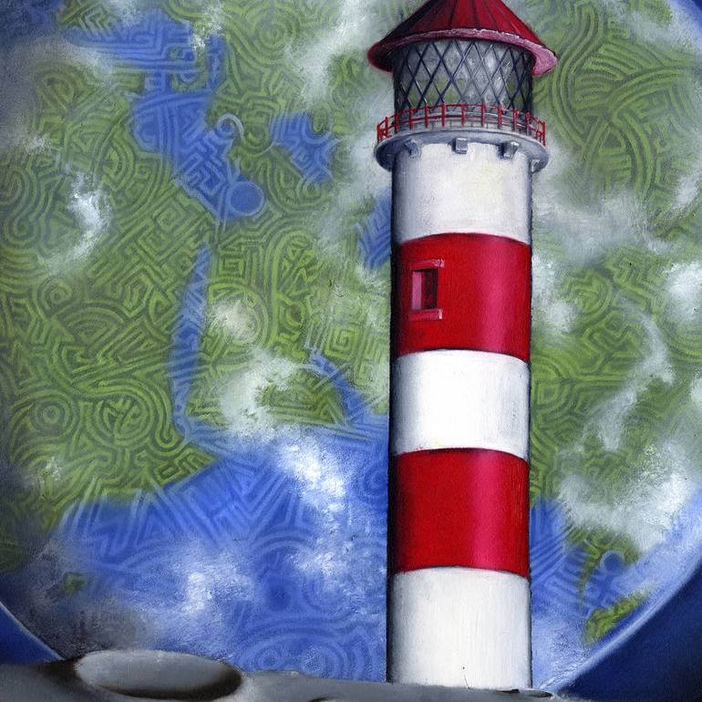 Original Conceptual Outer Space Painting by David Bennison