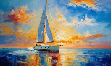 Print of Impressionism Boat Paintings by Sol Egan