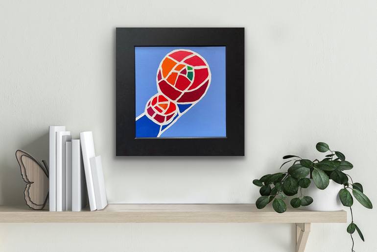 Original Cubism Abstract Painting by Julia Borg