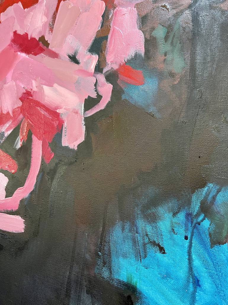 Original Abstract Floral Painting by Julia Borg