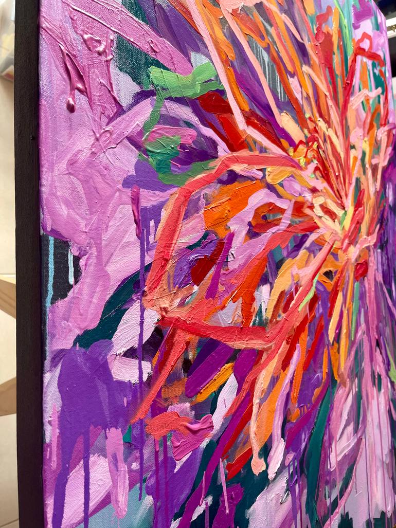 Original Abstract Floral Painting by Julia Borg