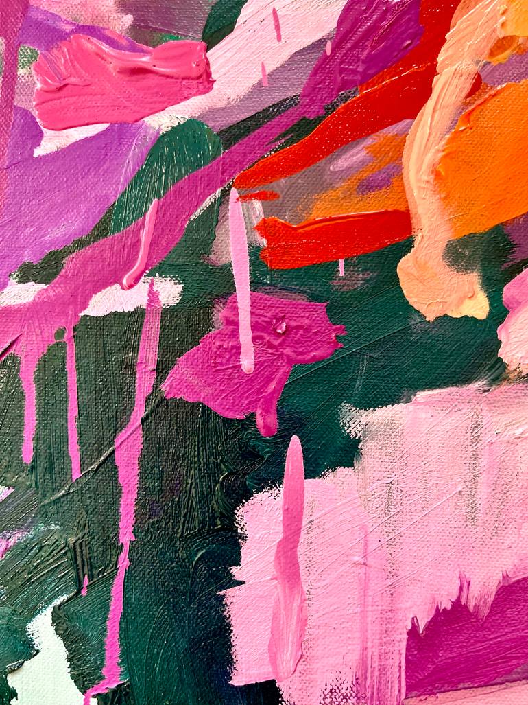 Original Abstract Floral Painting by Julia Borg