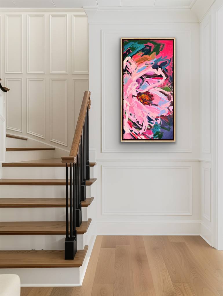 Original Abstract Expressionism Floral Mixed Media by Julia Borg