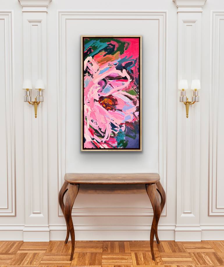 Original Abstract Expressionism Floral Mixed Media by Julia Borg
