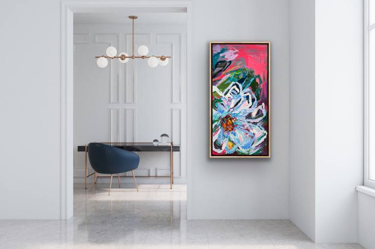 Original Abstract Expressionism Floral Mixed Media by Julia Borg