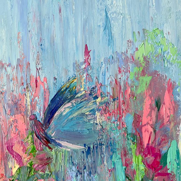 Original Abstract Expressionism Floral Painting by Julia Borg
