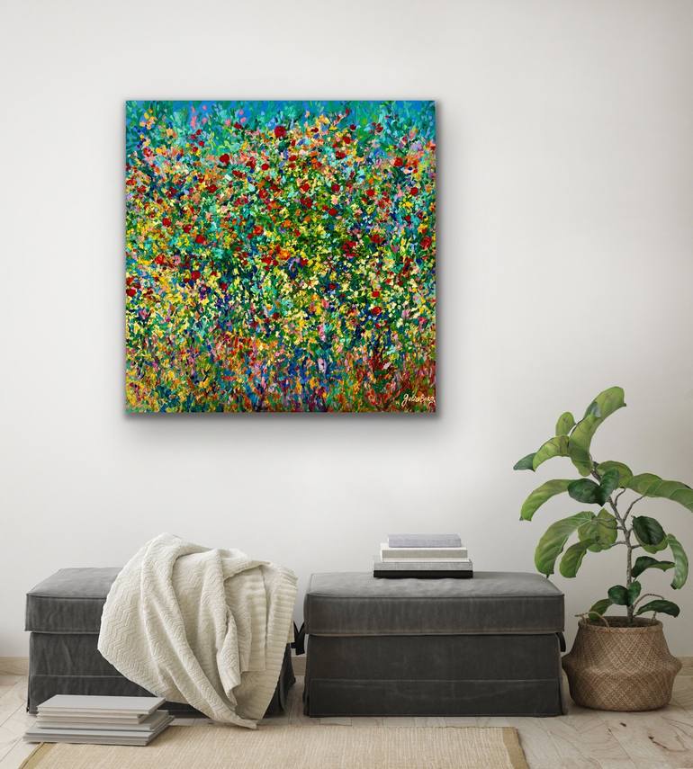 Original Abstract Expressionism Abstract Painting by Julia Borg