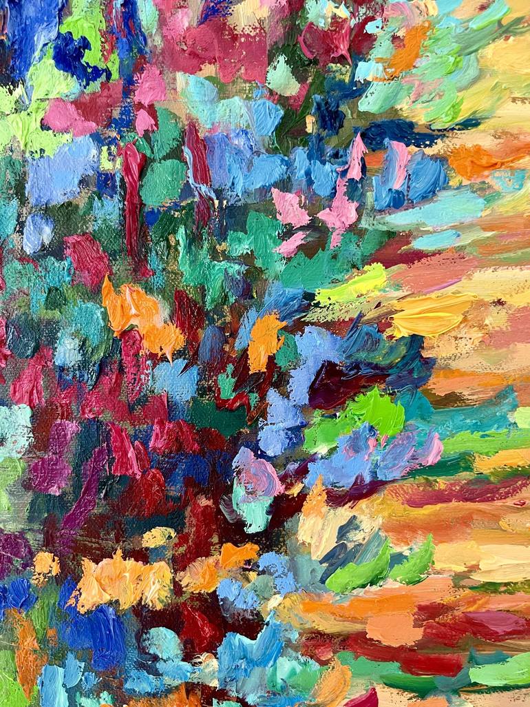 Original Abstract Garden Painting by Julia Borg