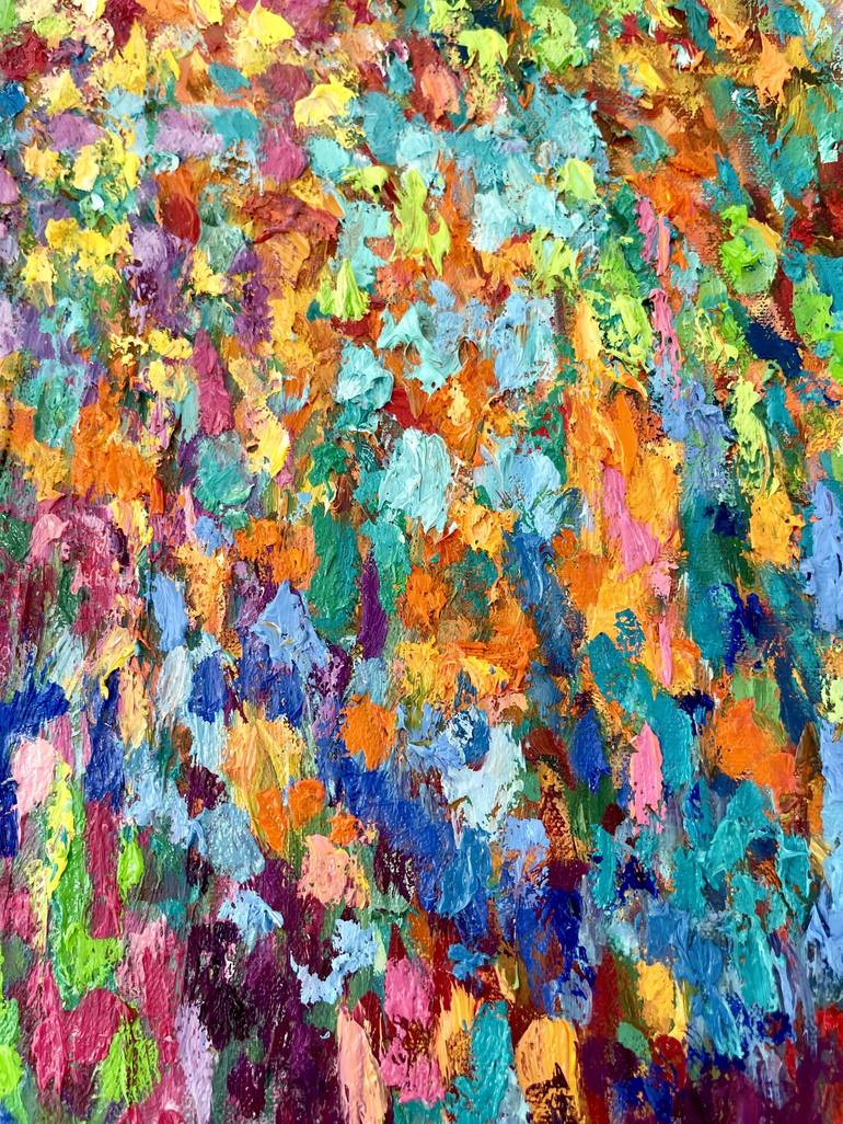 Original Abstract Garden Painting by Julia Borg