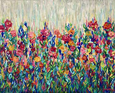 Original Abstract Expressionism Floral Paintings by Julia Borg