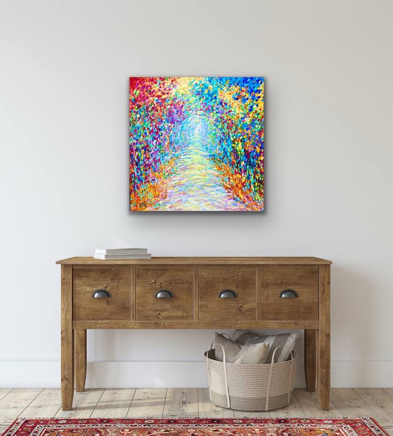 Original Abstract Garden Painting by Julia Borg