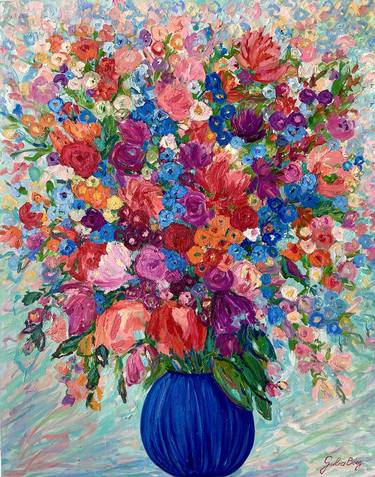 Original Expressionism Floral Paintings by Julia Borg