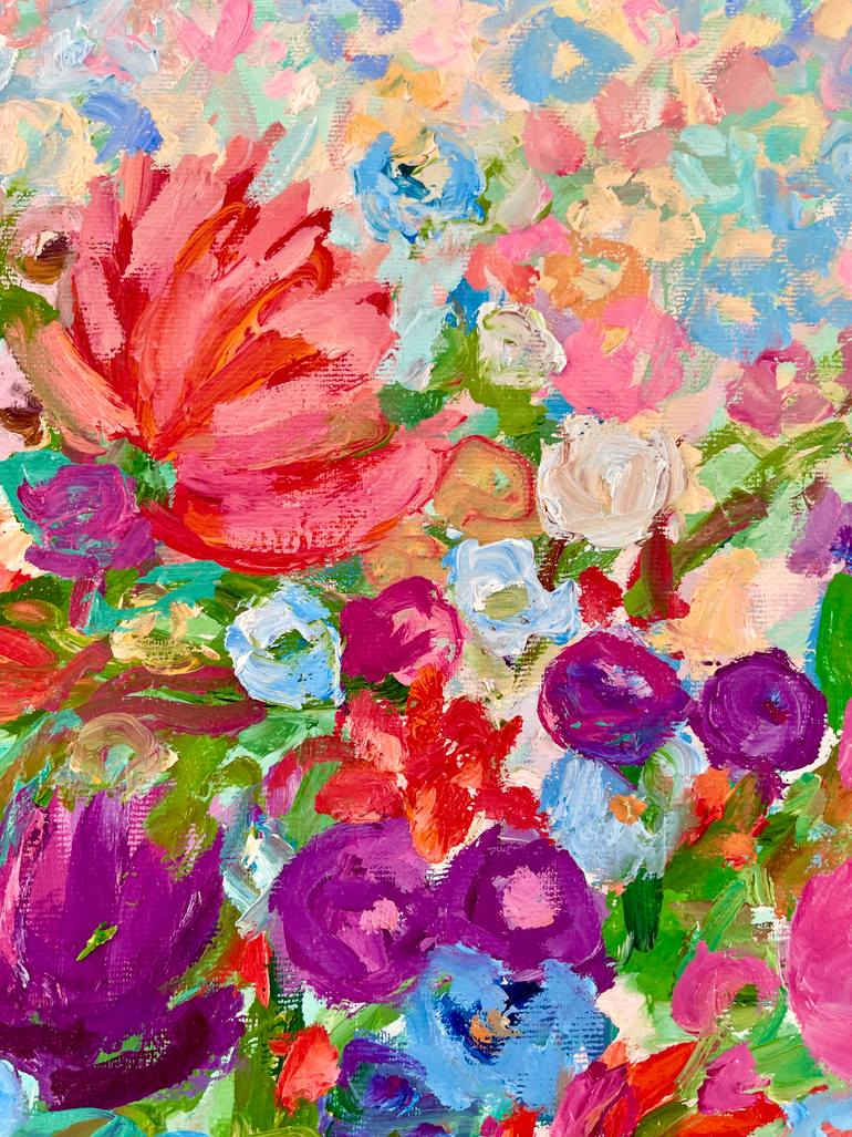 Original Contemporary Floral Painting by Julia Borg