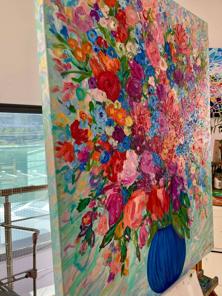 Original Contemporary Floral Painting by Julia Borg
